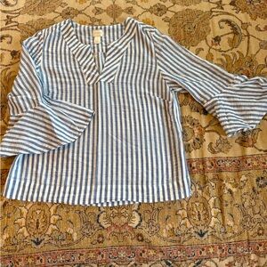 Chico's Blue and White Striped Blouse